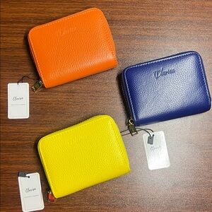Clarisa Leather RFID Blocking Card Holder Wallet - you choose color